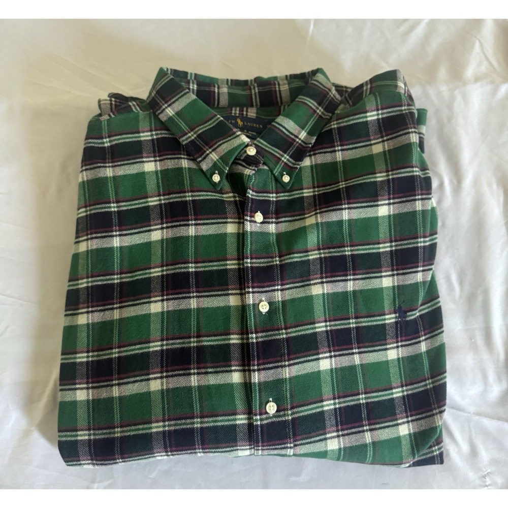 NWOT Polo Ralph Lauren Mens Plaid Flannel Button Down Shirt  Big & Tall 4XB